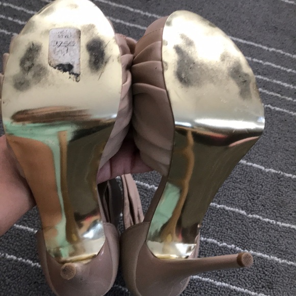Bebe Bow platform Heels in Nude 👡 size 8 - Picture 4 of 5